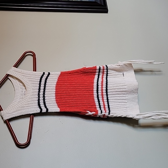 Abercrombie & Fitch Size XS Sweater Knit Tank Top Lace Sides - Picture 3 of 8